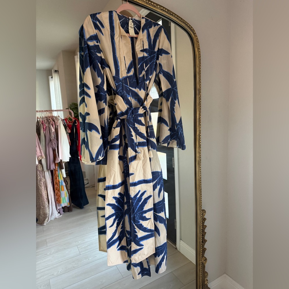 Johanna Ortiz Sotaviento Tunic Blue Palms Dress - Picture 9 of 12